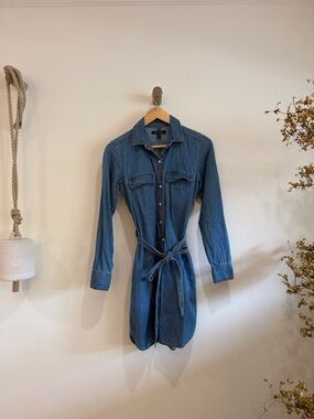 Banana Republic Denim Shirt Dress - Medium Blue